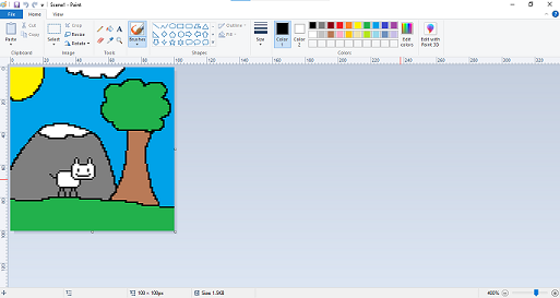 the image in the header open in Paint